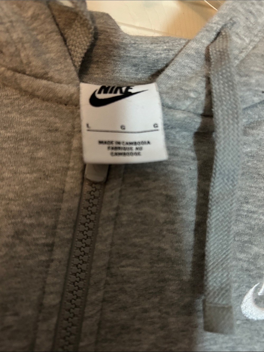 Nike Light Gray Zip-Up Hoodie and Joggers Set, Women’s sweatsuit- Large EUC - Picture 2 of 7